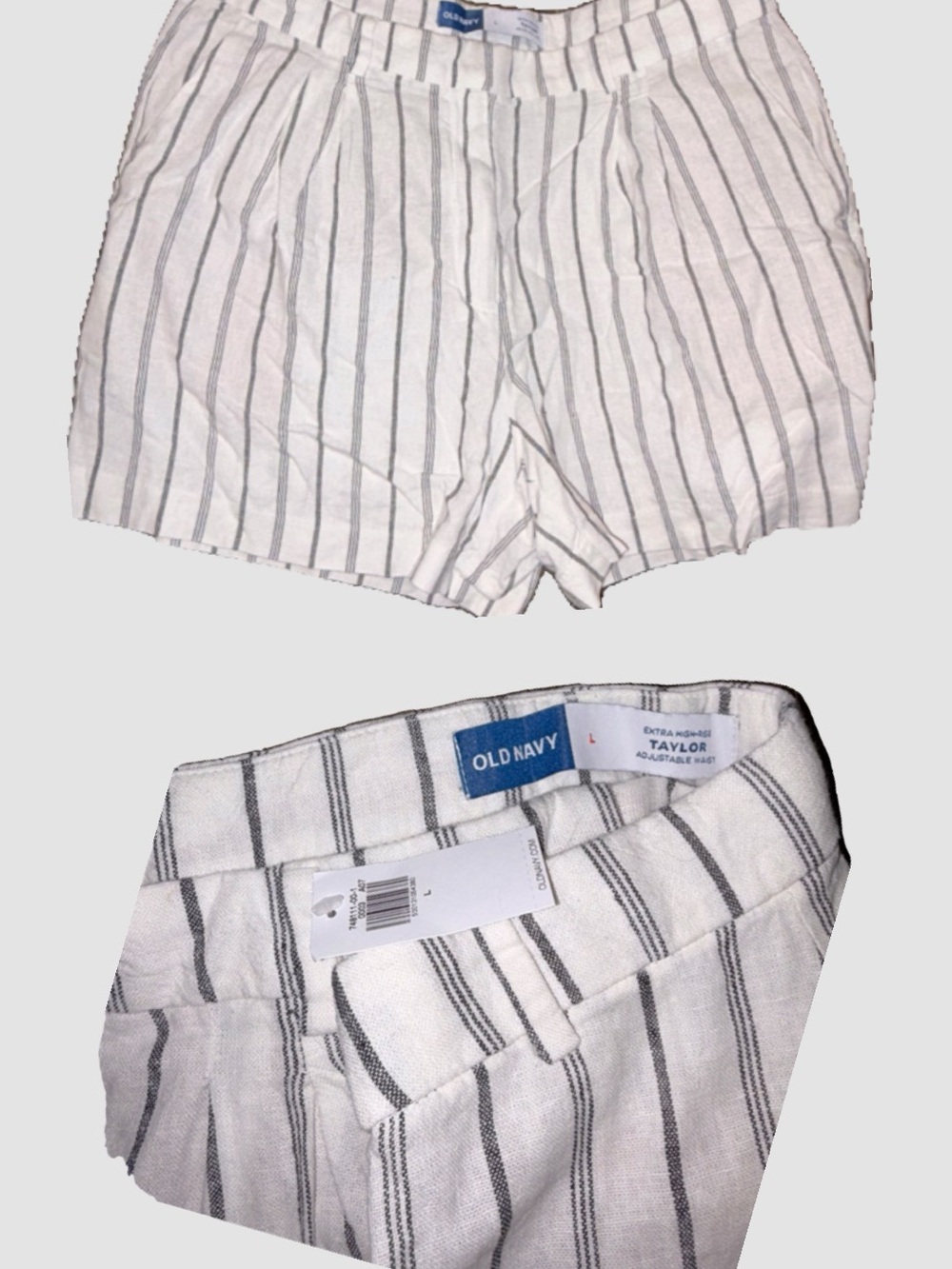 Old Navy Taylor Linen-Blend Stripe Shorts